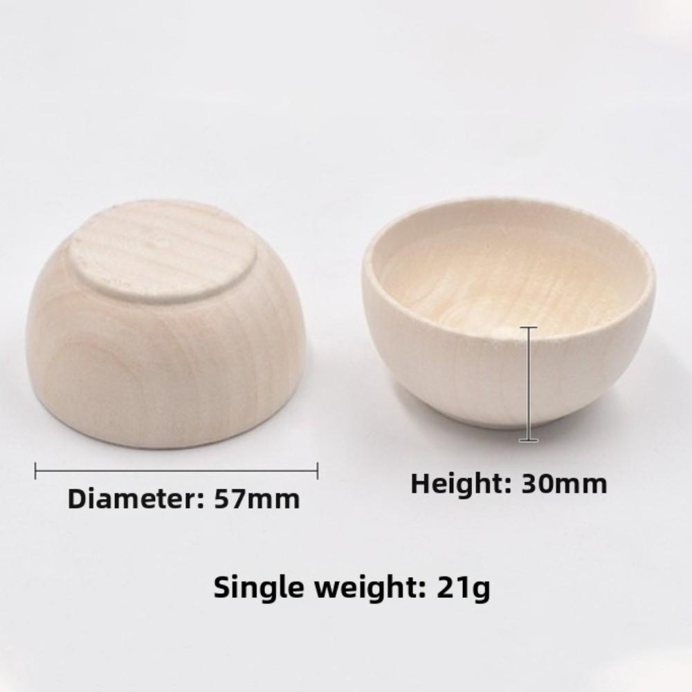 DIY Small Wooden Bowls Mini Unfinished Wooden Bowls New Unpainted Wood Bowls  Painting