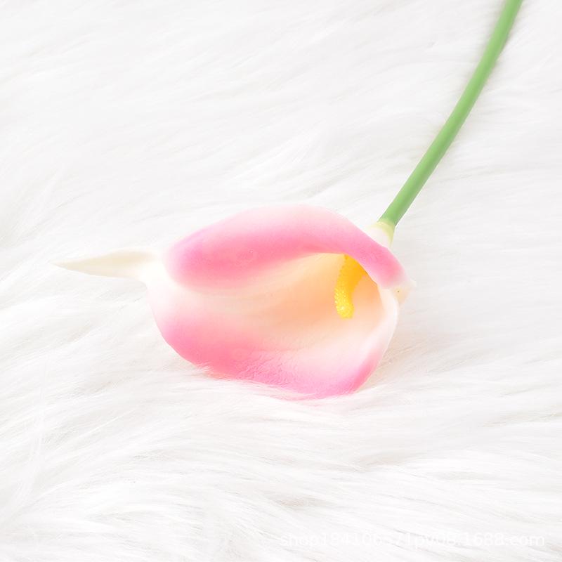 Mini PU Calla Lily Artificial Flowers for Home Decor and Photography Props