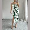 Spring/Summer New Arrivals USA Ins Style Printed Leopard Print Strappy Dress