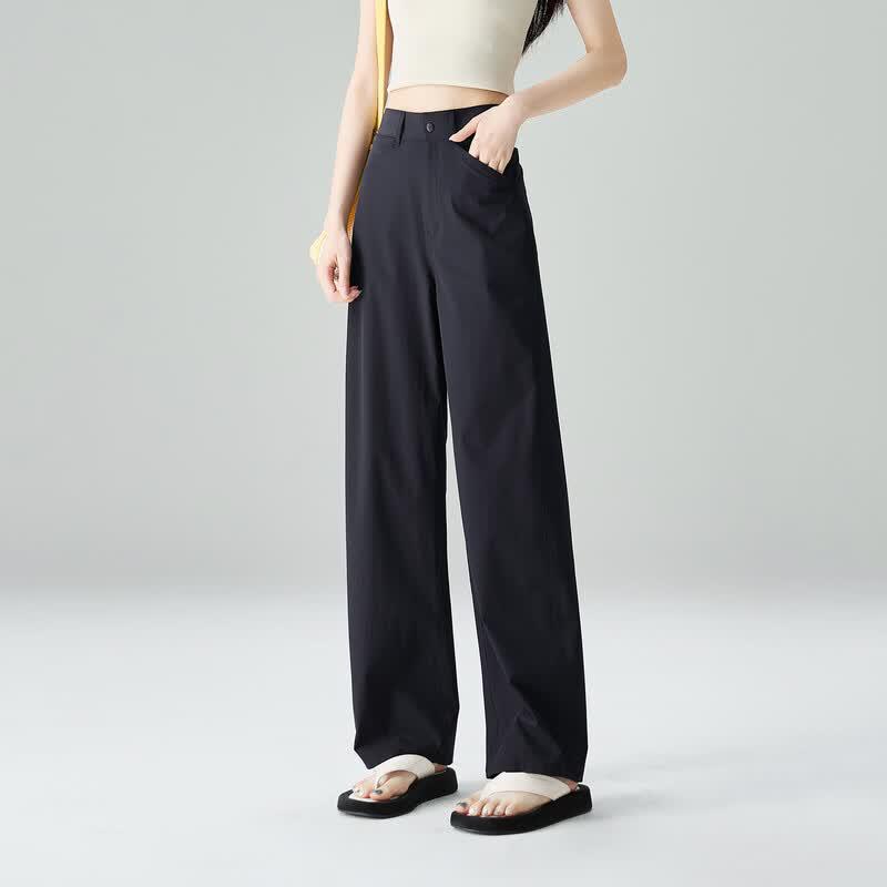 SOFSIL Women's High-Waist Wide-Leg Casual Trousers