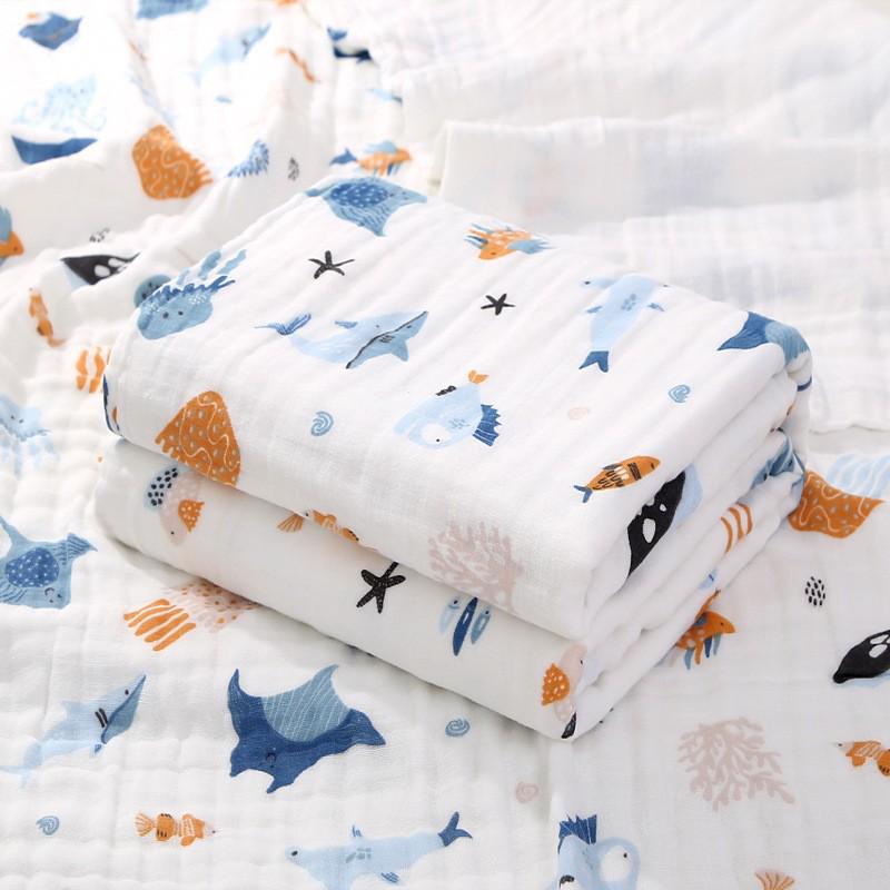 Newborn Cotton Swaddle: Six-Layer Baby Gauze Bath Towel & Quilt