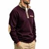 Men's Loose Fit Sweatshirt with Stand Collar and Color for Casual Athletic Wear