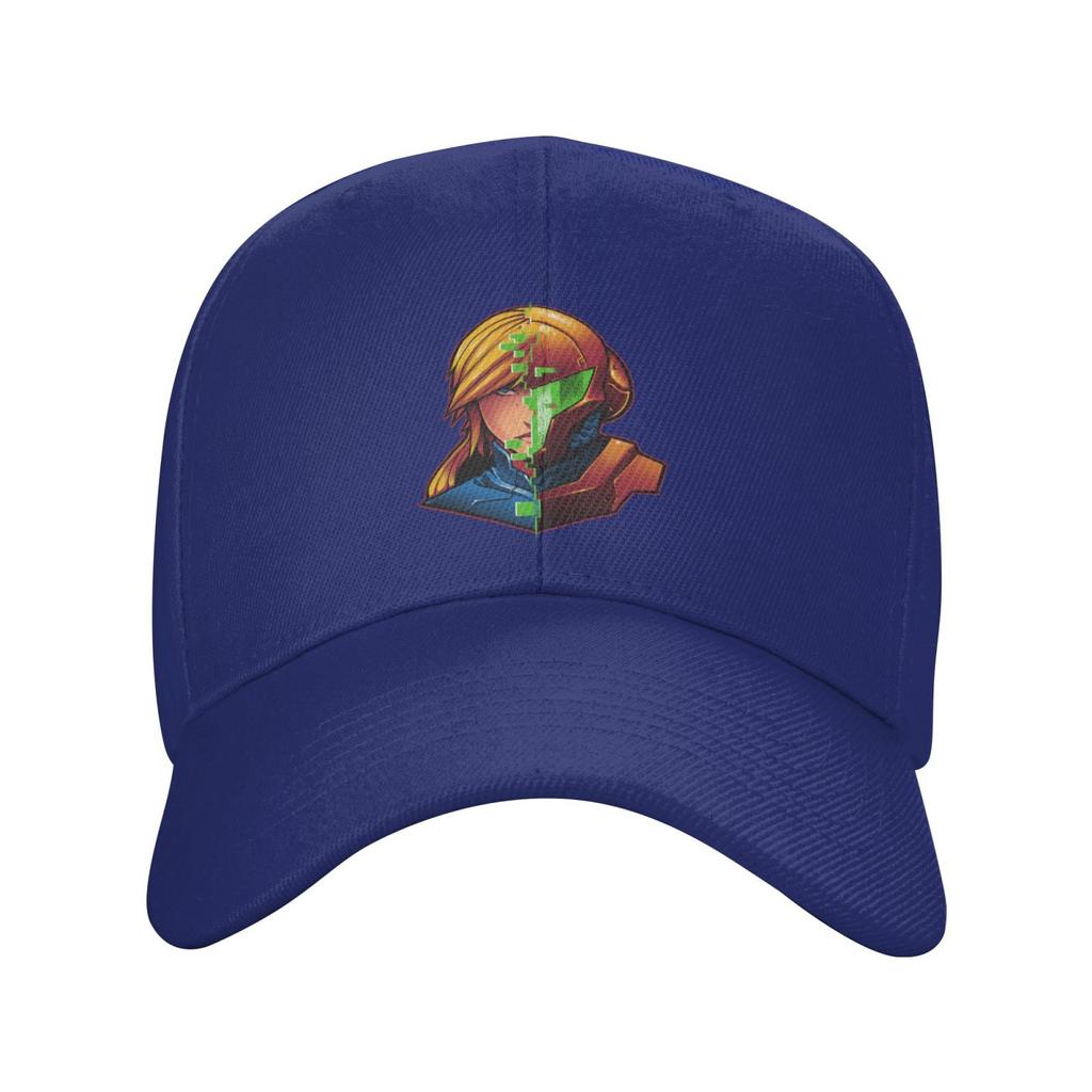 Fashion Cool Baseball Caps Trucker Hats Cowboy Peaked Cap Supre Metroid Logo Samus Action Game Sun Shade Hats for Game Lover