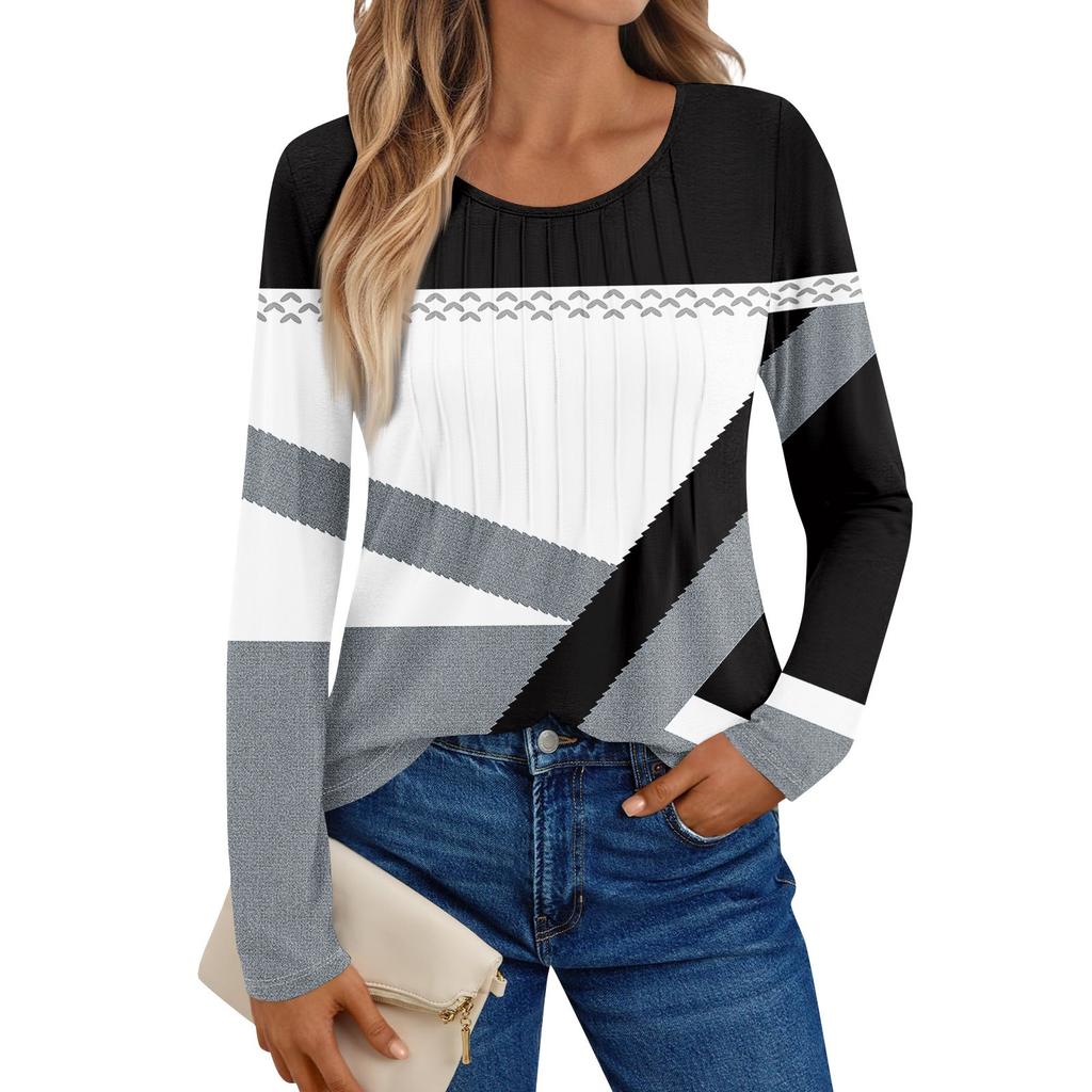 Cămăși cu mânecă lungă pentru femei, tricouri grafice, topuri de bază casual, pulovere