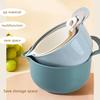 4PCS multi-functional baking flour mixing bowl Plastic fruit and vegetable salad tray handle easy storage kitchen wash basket