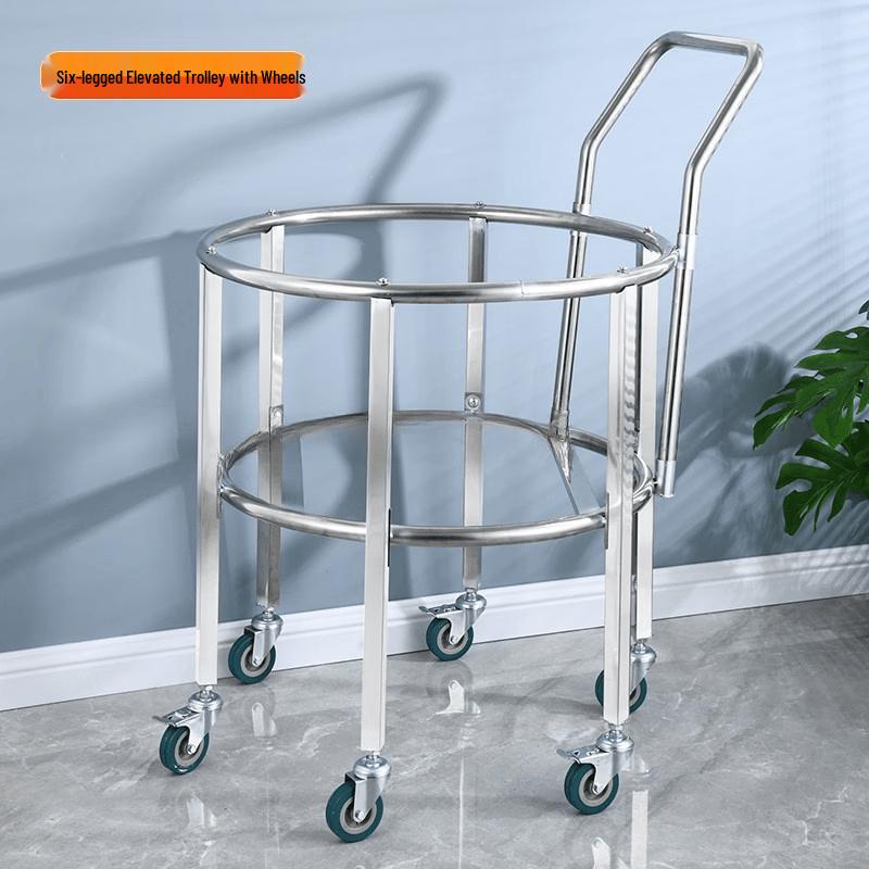 Jundingying Upgraded 40cm Six-Wheel Bucket Cart