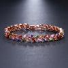 Elegant Leaf Bracelet with Diamond Accents - Zircon Women's Jewelry, European & American Fashion Style