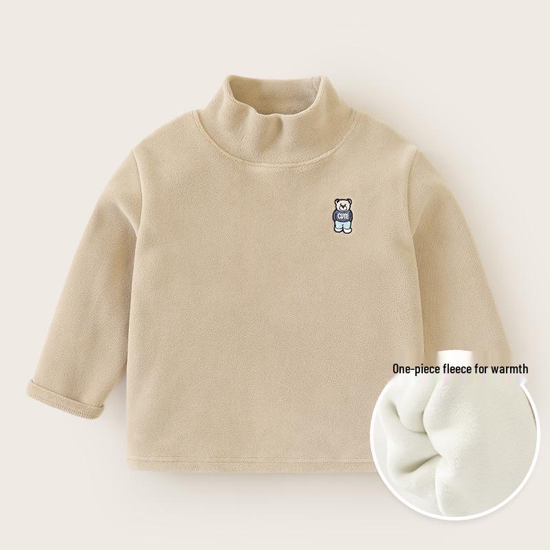

Boys Fleece-Lined Half-High Collar Winter Base Layer Shirt U15124 100 cm