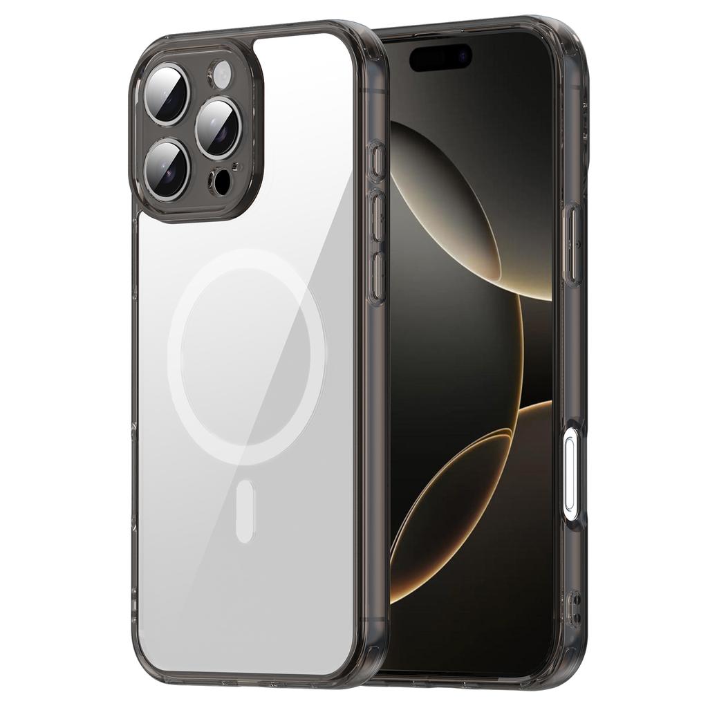For iPhone 16 Pro Max Case Compatible with MagSafe Clear PC+TPU Shockproof Phone Back Cover