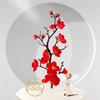 4pcs/set Red Artificial Flower Silk Plum Blossom Branch Faxu Flower Bouquets for Table Wedding Bouquet Home Decor