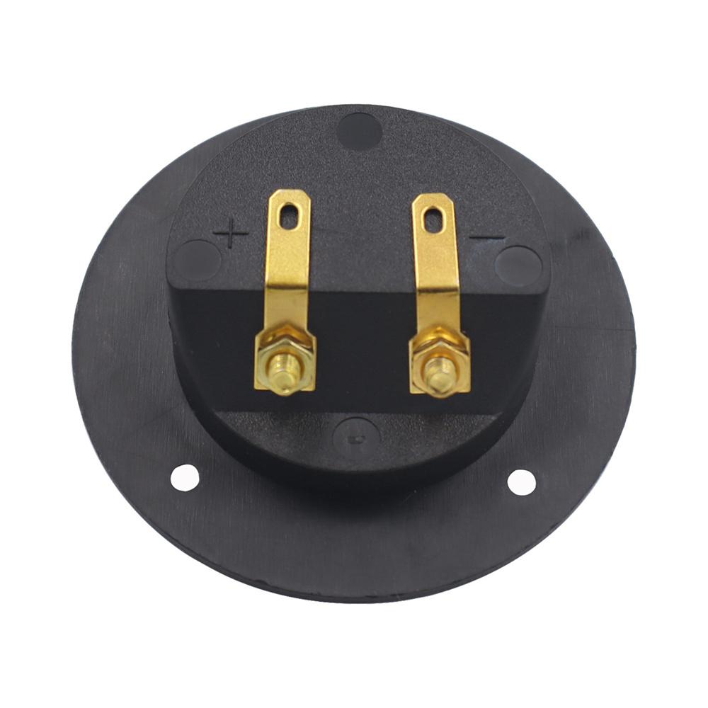 2Pcs 3-Inch Round Push Spring Loaded Jacks Double Binding Post Speaker Box DIY