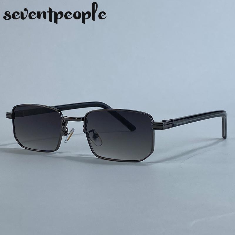 Steampunk Small Rectangle Sunglasses Men  Luxury Brand Vintage Outdoor Driving Punk Sun Glasses For Male Trendy Shades UV400