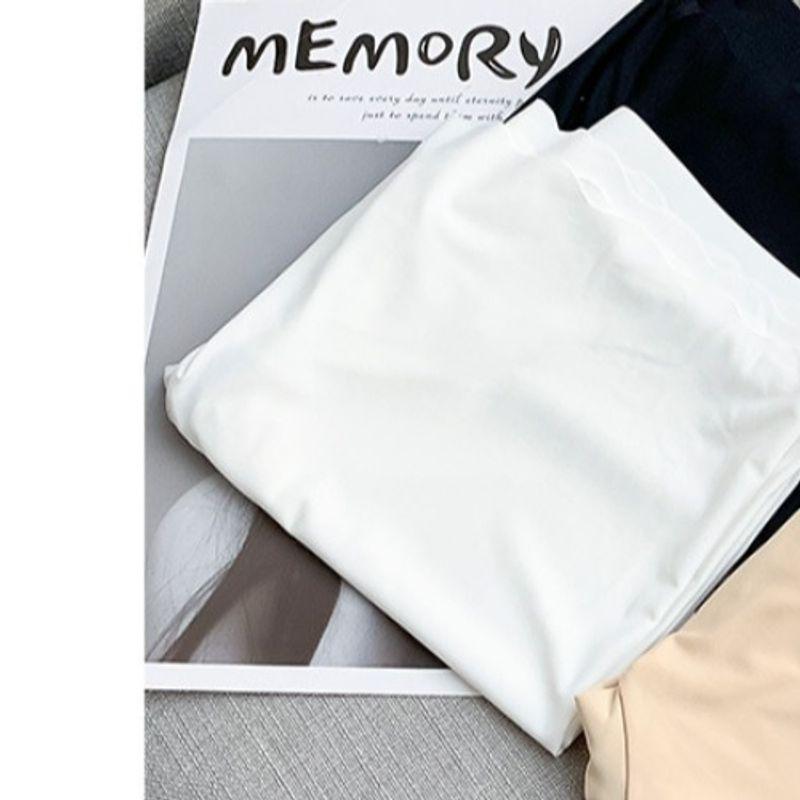 Summer Plus size Black High Waist Ice Silk Seamless Anti-exposure Safety Shorts Wave Lace Slim fit Stretch Short Shorts