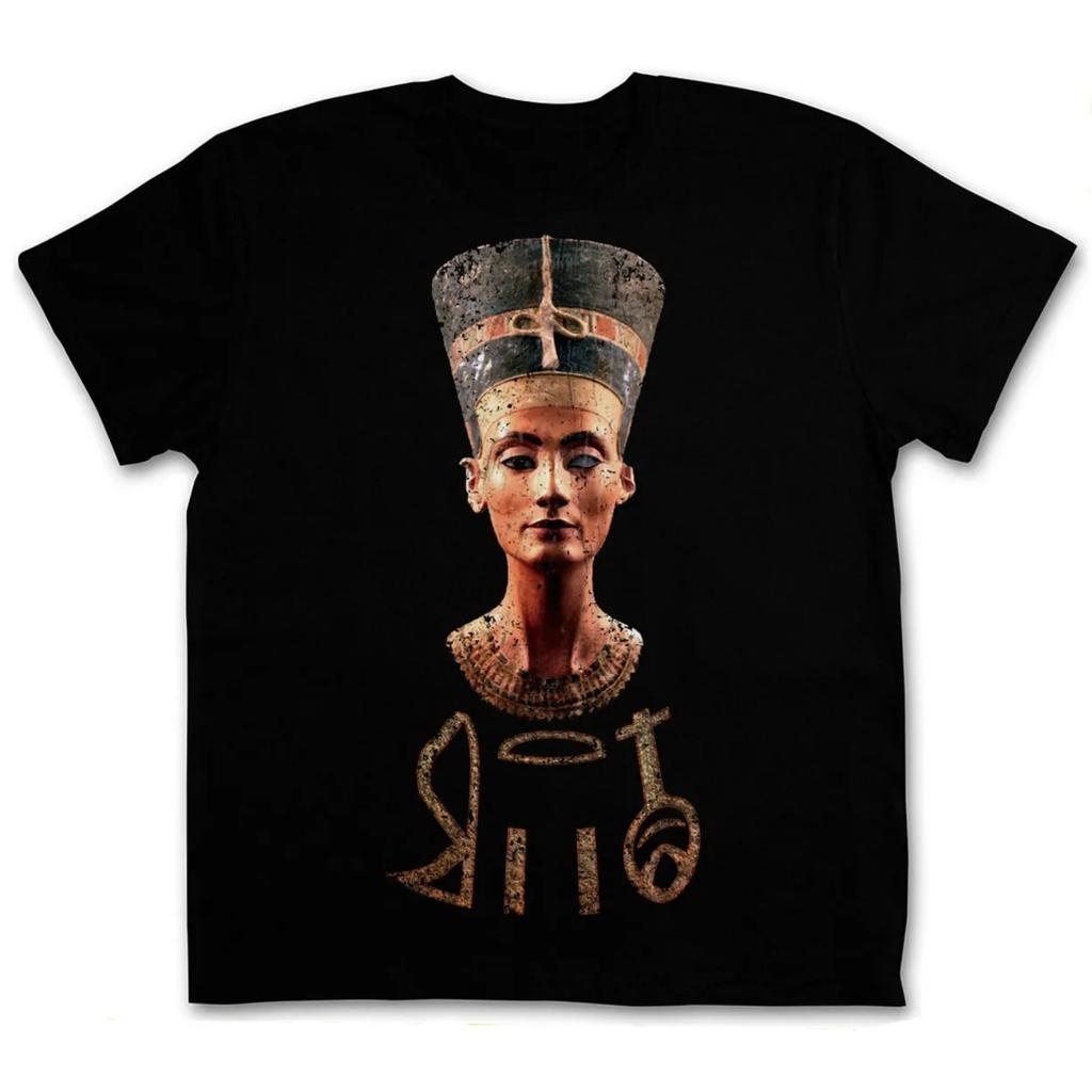 Egytian Pharao Egypt Queen Mummy Nefertiti Printed T Shirt New 100% Cotton Short Sleeve O-Neck T-shirt Casual Mens Top