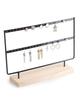 Solid Wood & Iron Large-Spaced Earring Holder Display Stand