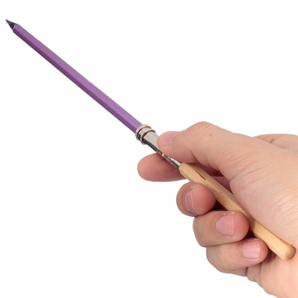 5/10PCS New Useful Adjustable Art Write Tool Wooden Pen Holder Sketch Writing Pencil Extender