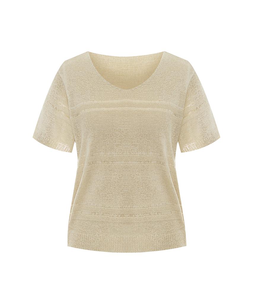 PAIGEFLYNN Artful Texture V-Neck Knit_P6Bkn044C
