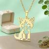 Skyrim Cute Kitten Pendant Necklace Made of Stainless Steel for Ladies Furry Cartoon Cats Pet Lovers Fashionable Jewelry Gift