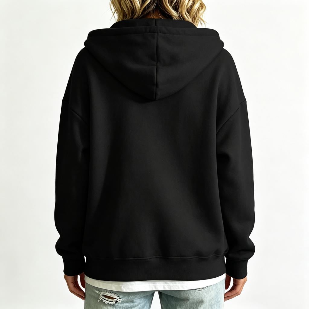 Dameskleurige Hooded Jas voor Herfst en Winter