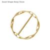 5/6Pcs Spiral Circle Zinc Alloy Metal Round Three-Speed Knotted Silk Scarf Buckle European And American Knot Scarf Buckle Style