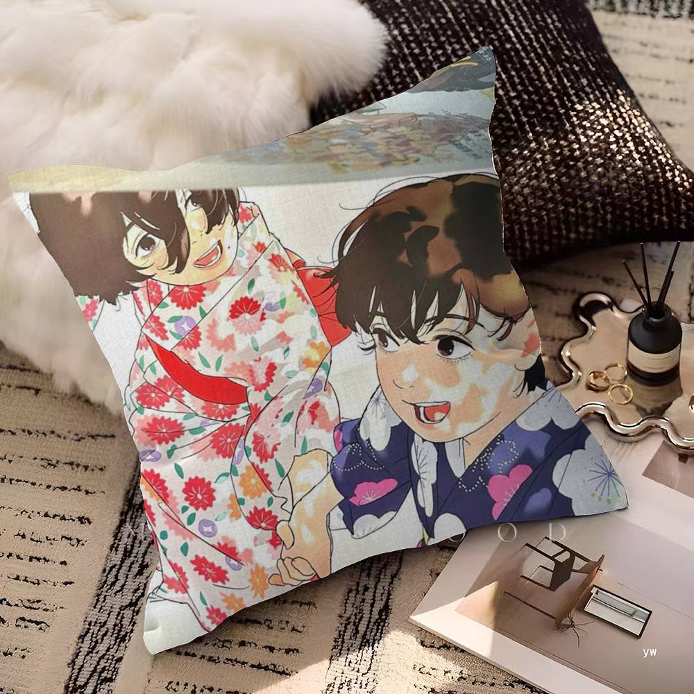 Anime Look Back Cushion Cover Car Throw Pillow Case For Sofa Car Christmas Gift 40x40cm 45x45cm