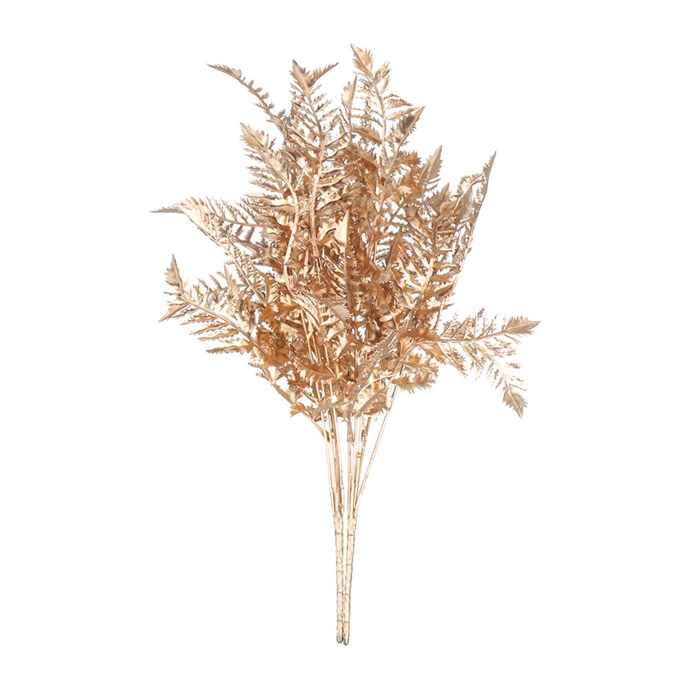 Faux Plant Simulation Flower Gift Box Adornment Artificial Plant Gold Silver Simulation Leaf Christmas Artificial Flower