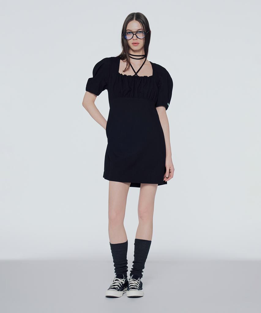 Instant Punk Strap Square Neck Mini Dress