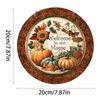 2d Flat 20*20cm, Home Decoration, Autumn Welcome Home, Pumpkin Wooden Circular Logo Creative Decoration Board, for Home, Club, Cafe Bedroom, Bar Decor