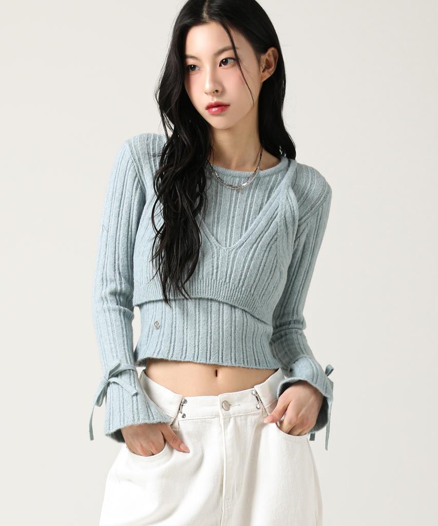 AVANDRESS Isabel Layered Knit Black