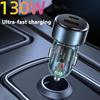 100W Mini Pull Ring Car Charger PD30W QC3.0 Fast Charging USB Type C Car Phone Charger Adapter for Xiaomi Samsung Huawei