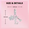 Charms Bead Copper Angel Wing Dog Rose Dangle Fit About 4Mm Bangle Bracelet Necklace Diy Jewelry