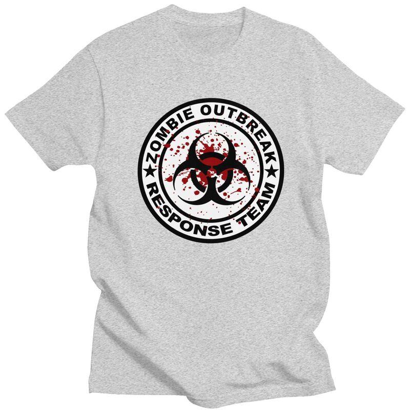 Custom Zombie Outbreak Response Team T Shirts for Men 100 Cotton Tees Tshirts ShortSleeve Tshirt Clothing