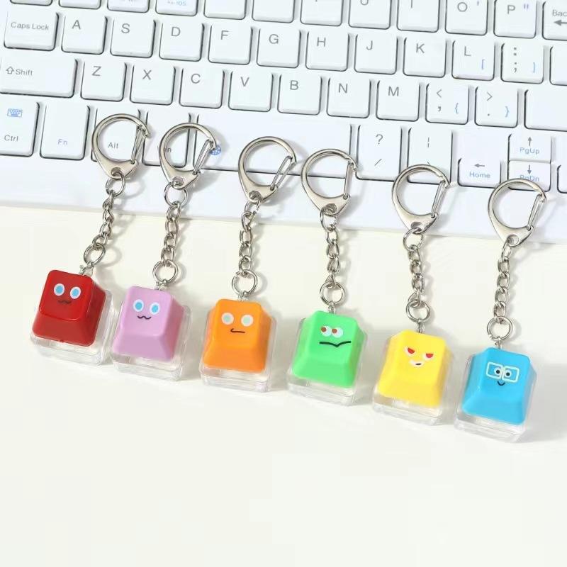 2/3 Pcs Fidget Decompression Keyboard Button Keychain Bag Pendant Stress Relief Toy Antistress Finger Keyboard Game Keyring Gift