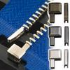 12pcs/set Metal Zipper Head Sliders Retainer Insertion Pin Zipper Top Stopper Ends for Coat Jacket Clothes Repair Kit Bag Decora