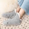 Silica Gel Winter Floor Socks Grid Sleeping Socks Fashion Thicken Velvet Socks  Fall/Winter