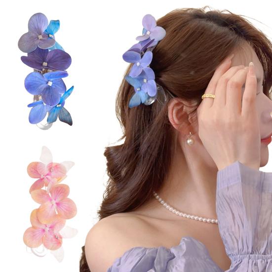 Butterfly Hair Clip Flower And Butterfly Hair Barrette Hawaiian Floral Hair Accessories for Beach Date Party Street