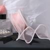 5 Yards Wrapping Ribbon DIY Mesh Gauze 4cm Fish Tail Yarn Solid Color Silk Pearl Edge Flower Bouquet Packaging