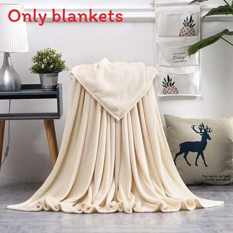 Simple Oversized Solid Color Soft Plush Blanket For Napping Sofa And Use Bedroom