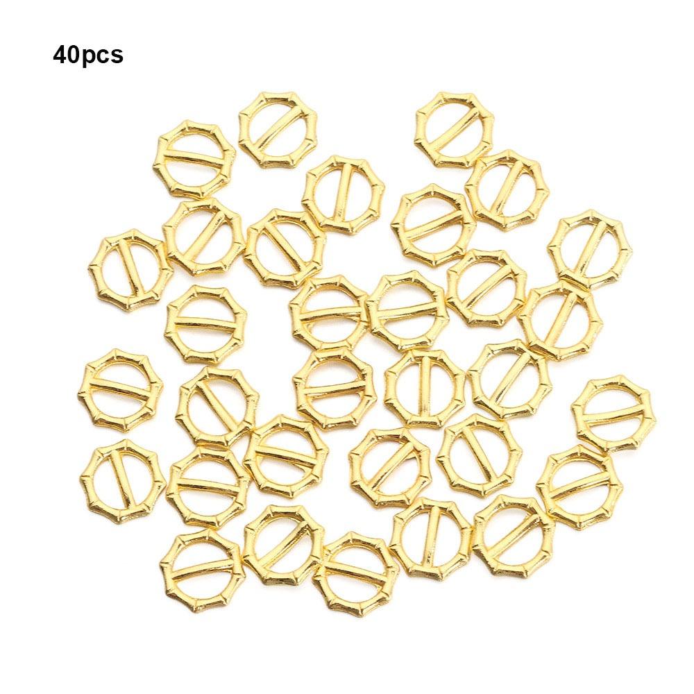 40pcs 5mm Tri-glide Belt Buckle Mini Ultra-small Doll Bags Buckles Metal DIY Small Strap Buckles Doll Buttons Shoes Accessories