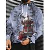 Herren 3D Weihnachtsmann Aufdruck Kapuzenpullover Hoodie Pullover Weihnachten Damen Freizeit Winterkleidung Kostümpartys