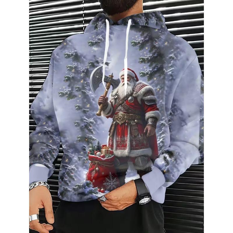 Herren 3D Weihnachtsmann Aufdruck Kapuzenpullover Hoodie Pullover Weihnachten Damen Freizeit Winterkleidung Kostümpartys