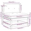 VidaXL Garden Sofa Without Armrests and Cushions, Seat with Backrest, Outdoor Patio Backyard Terrace Furniture, 838077