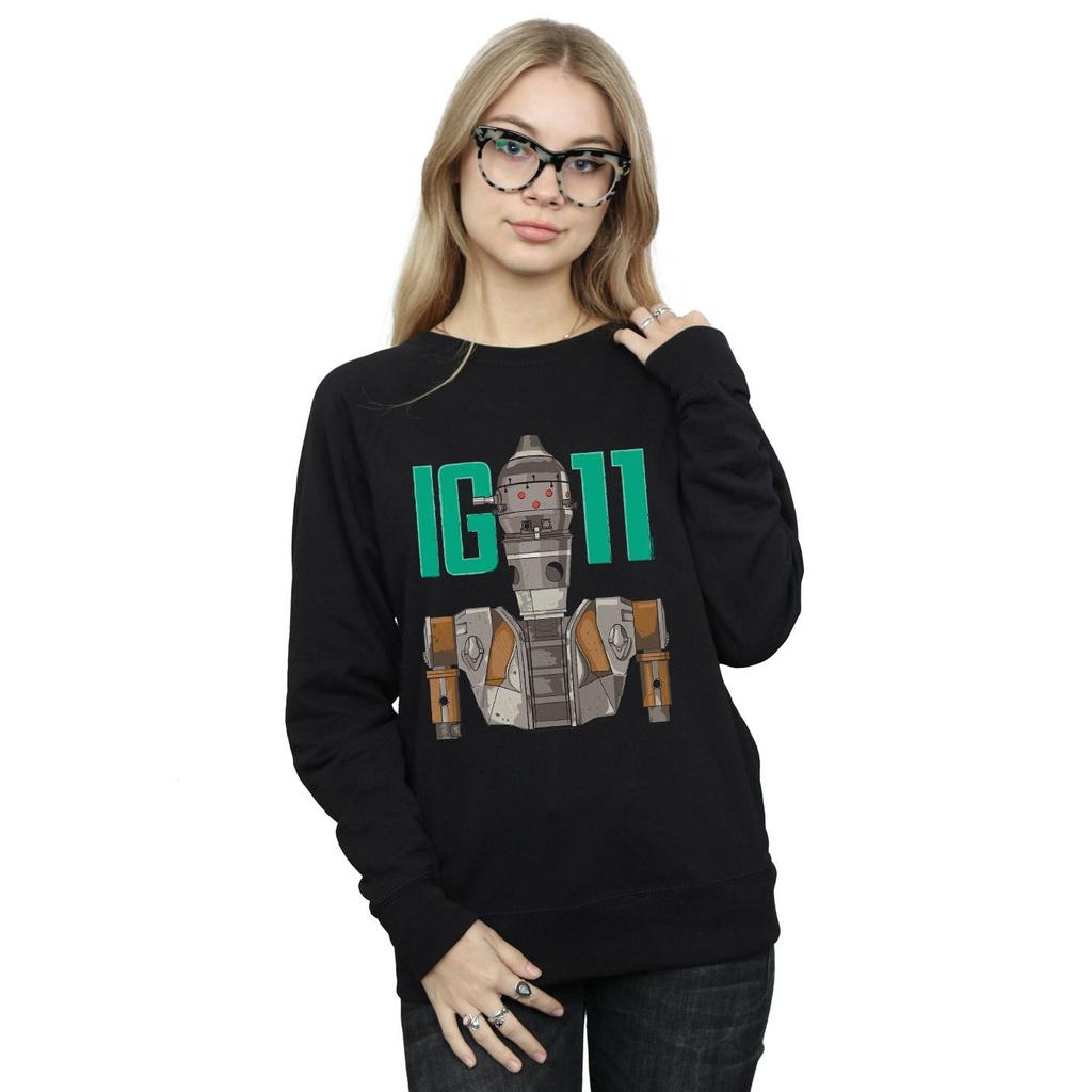 Star Wars Womens/Ladies The Mandalorian IG-11 Bounty Hunter Sweatshirt