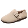 Fleece Shoes, Women's Flat Shoes, Retro Soft-soled Cotton Shoes