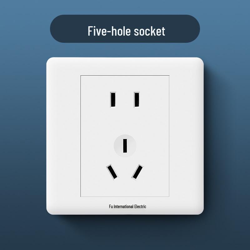 86 Type Wall Panel: Single Gang Light Switch & Socket