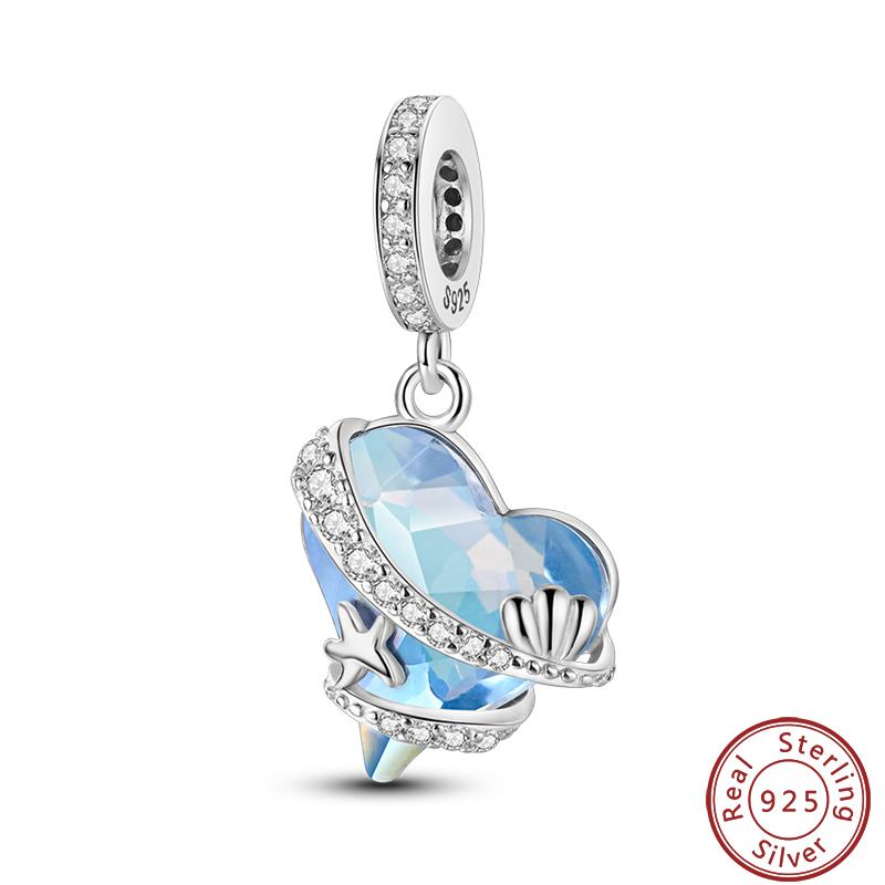 Luminous Ocean Series Copper Dolphin Turtle Octopus Charms Beads 3Mm Diy Fine Jewelry Gifts Making