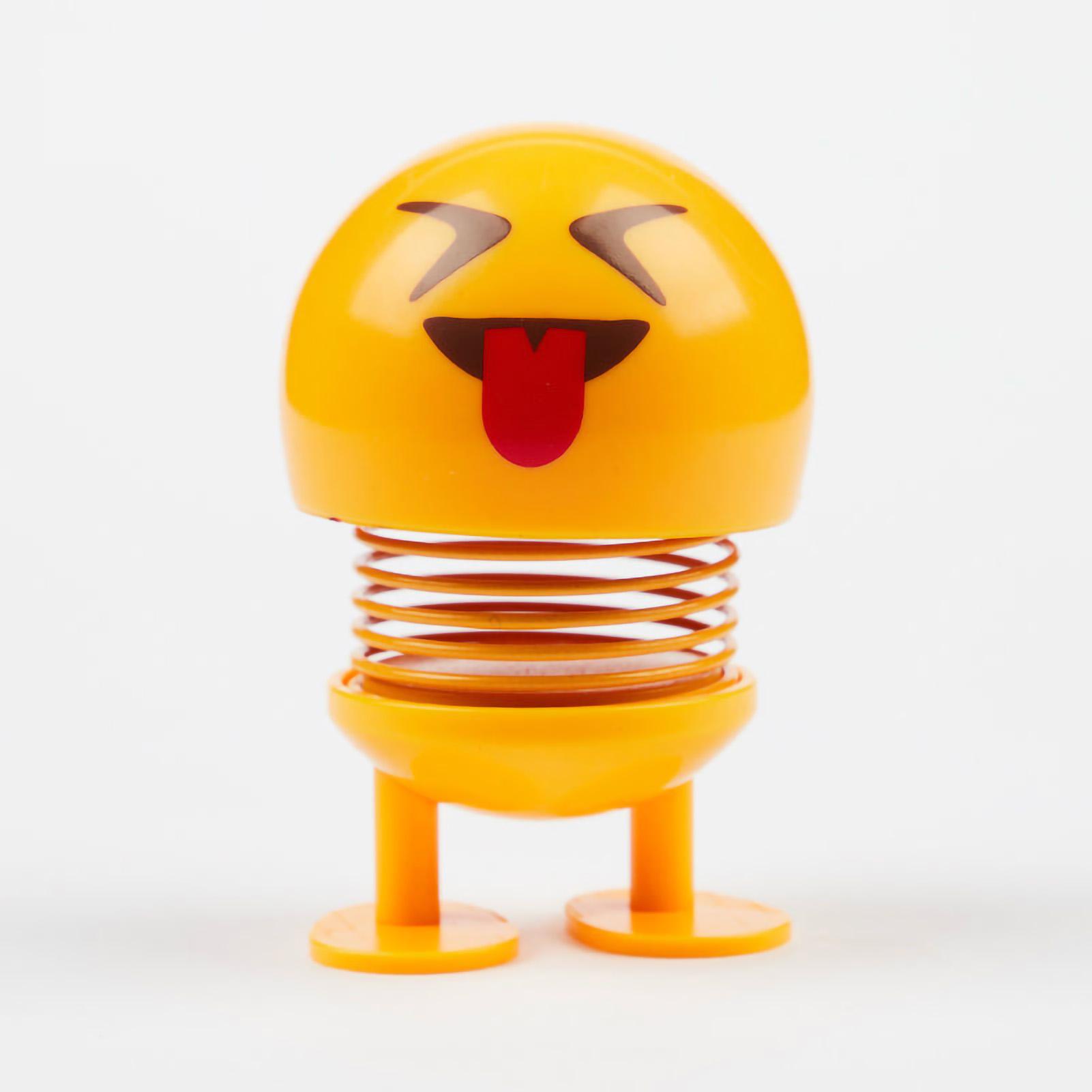 

Пружинная игрушка с качающейся головой, симпатичное лицо, автомобильная кукла с эмоциями, внутреннее украшение для приборной панели автомобиля № 14