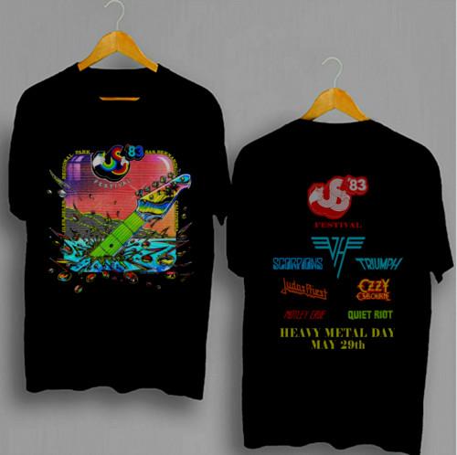 New T Shirt Us Festival 1983 California 83 Glen Helen Park Made Us L