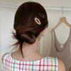 2 Stück/Set Acetat Haarspangen Bunt Klein Ausgehöhlt Oval Geometrisch Haarspangen Seitenstecker Haarnadel Damen Haarschmuck