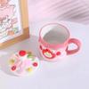 Creative Strawberry Cookies Ceramic Mug Cute Candy Salt Jar  Wedding Tea Set Birthday Gift Home Decoration Accessories